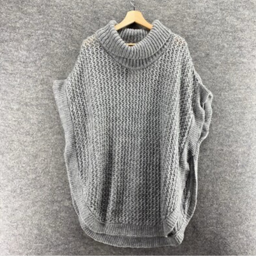 LC Lauren Conrad Heather Gray Cowl Neck Sweater